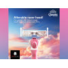QUEEN SHAVING SYSTEM RAZOR HANDLE + 5 REFILLS TRIPLE BLADE FOR WOMEN